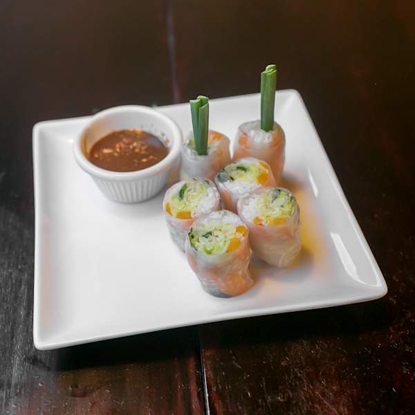 Gỏi Cuốn — fresh summer rolls with peanut sauce